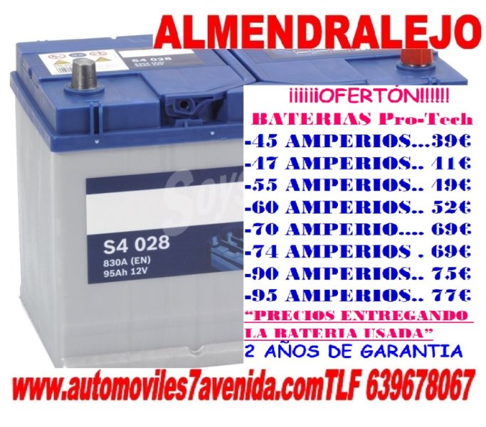 A BATERIA DE COCHE Y FURGONETA MUCHA VARIEDAD BATERíAS DE COCHE