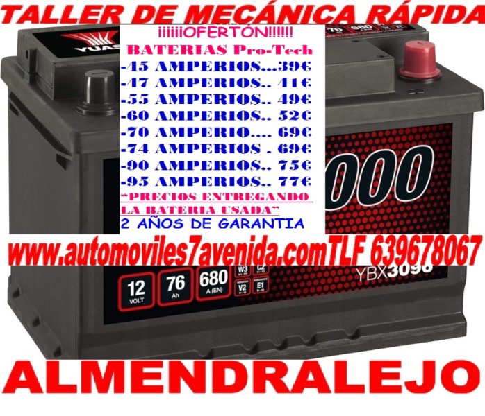 A BATERIA DE COCHE Y FURGONETA MUCHA VARIEDAD BATERíAS DE COCHE