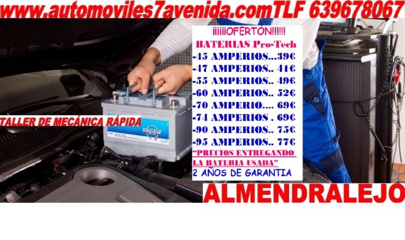 A BATERIA DE COCHE Y FURGONETA MUCHA VARIEDAD BATERíAS DE COCHE