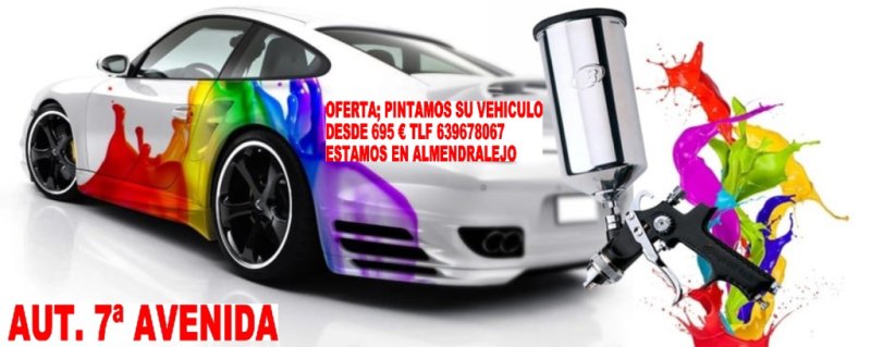 A PINTAMOS SU VEHICULO MUCHA VARIEDAD PINTAMOS SU COCHE DESDE 695 &euro;