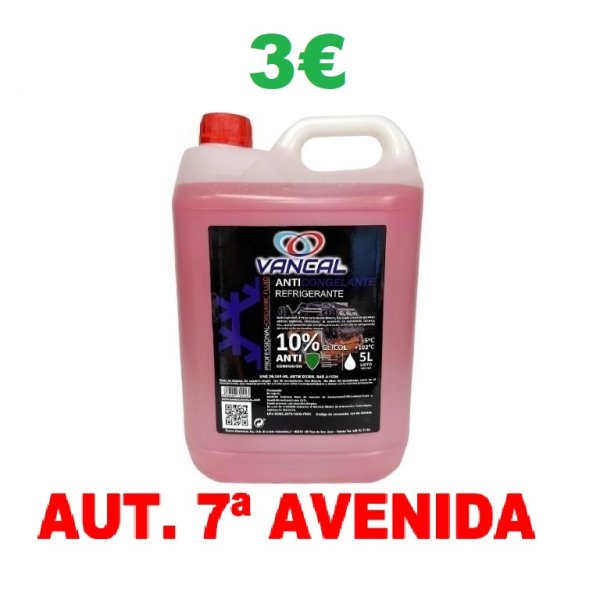 ANTICONGELANTE  VANCAL AL 10 % 5 LITROS  REFRIGERANTE  PARA MOTORES DIESEL Y GASOLINA